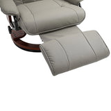 HOMCOM Reclining Swivel Chair, with Footrest - Grey