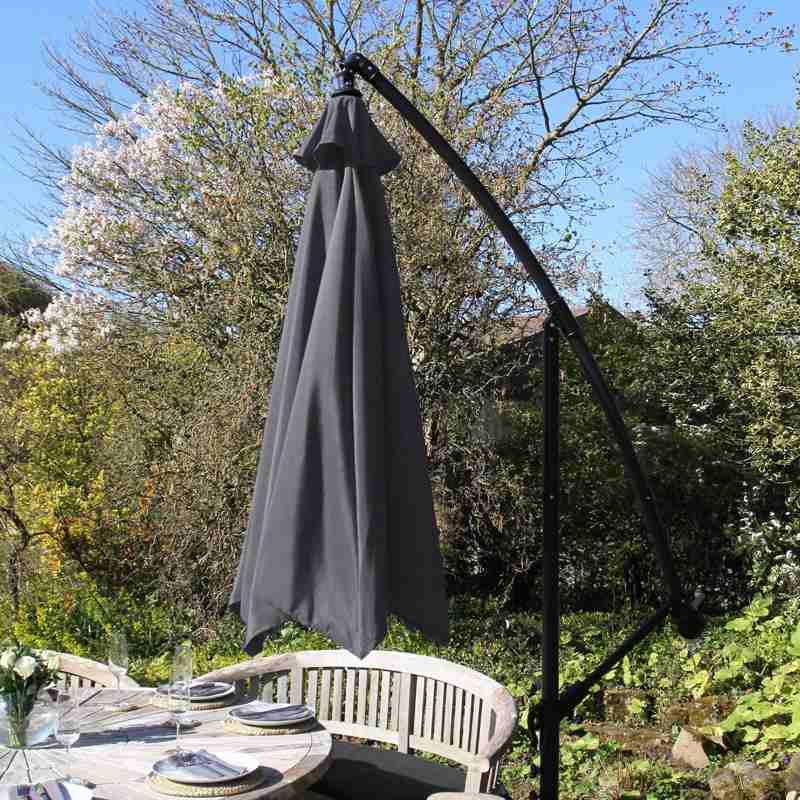 Grey Cantilever Parasol