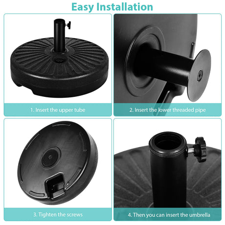 20 Inch Round 23L Water Filled Umbrella Base