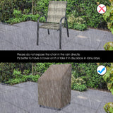 Set of 6 Outdoor PE Wicker Stackable Chairs  for Garden & Yard & Deck & Lawn