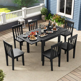 31.5 inches-63 inches Adjustable Patio Expandable Dining Table for 4-6 Person-Gray