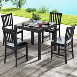 31.5 inches-63 inches Adjustable Patio Expandable Dining Table for 4-6 Person-Gray