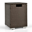 2-in-1 Rattan Hideaway Propane Gas Tank Table