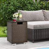 2-in-1 Rattan Hideaway Propane Gas Tank Table