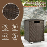 2-in-1 Rattan Hideaway Propane Gas Tank Table