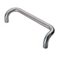 25MM DIA. CRANKED PULL HANDLE - 300MM C/C - BOLT THROUGH FIXING_x005F
 - SATIN STAINLESS STEEL - EACH