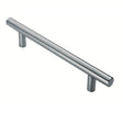 30MM DIA. T BAR PULL HANDLE - 1000MM C/C - BOLT THROUGH FIXING_x005F
 - SATIN STAINLESS STEEL - EACH