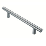 30MM DIA. T BAR PULL HANDLE - 1000MM C/C - BOLT THROUGH FIXING_x005F
 - SATIN STAINLESS STEEL - EACH