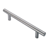 25MM DIA. T BAR PULL HANDLE - 300MM C/C - BOLT THROUGH FIXING_x005F
 - SATIN STAINLESS STEEL - EACH
