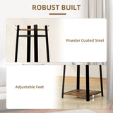 HOMCOM Compact Freestanding Coat Rack -  Black/Brown