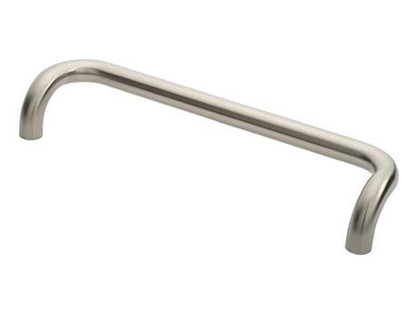 30MM DIA. CRANKED PULL HANDLE - 450MM C/C - BOLT THROUGH FIXING_x005F
 - SATIN STAINLESS STEEL - EACH
