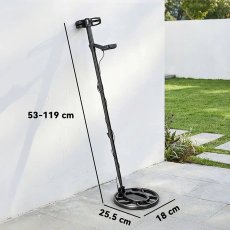 Outsunny Metal Detector for Adults, IP68 Waterproof Search Coil with LCD Display, 5 Modes Gold Detector with Carry Bag, Shovel
