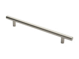 30MM DIA. T BAR PULL HANDLE - 450MM C/C - BOLT THROUGH FIXING_x005F
 - SATIN STAINLESS STEEL - EACH
