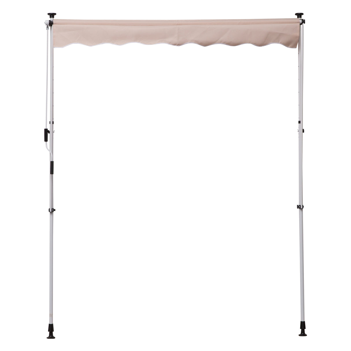 Outsunny 2x1.5m  Adjustable Outdoor Aluminium Frame Awning Beige