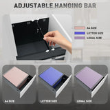 Vinsetto Metal Mobile File Cabinet with Wheels, Lockable 2 Drawer Filing Cabinet for A4, Legal, Letter, Compact Under Desk Storage Unit with Pre-Assembled Body for Home Office, 39 x 48 x 67cm, White