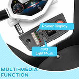 AIYAPLAY 12V Kids Electric Quad Bike w/ Spring Suspension System, Forward, Backward, LED Light, Music, MP3, White