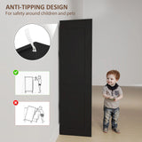 HOMCOM 2 Door Wardrobe, Modern Wardrobe with 3 Drawers and Hanging Rod for Bedroom, High Gloss White