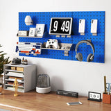 Wall-Mounted Pegboard Tool Organizing Kit with 28 PCS Hanging Accessories-Navy