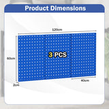 Wall-Mounted Pegboard Tool Organizing Kit with 28 PCS Hanging Accessories-Navy