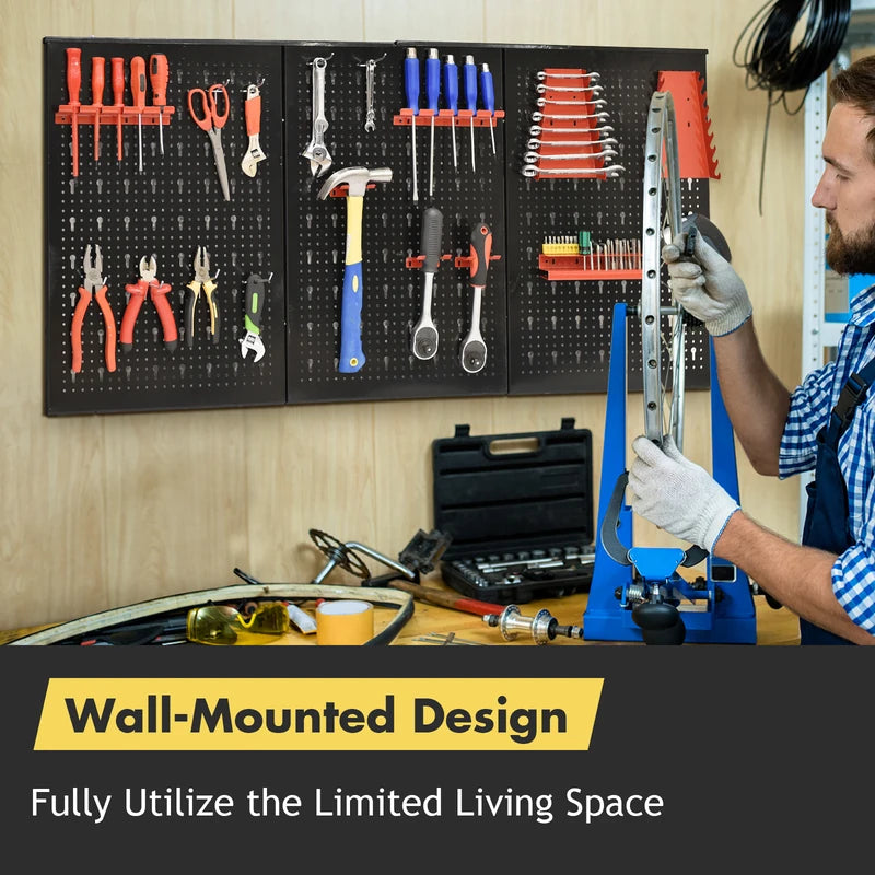 24" x 48" Metal Pegboard Garage Tool Board Holder