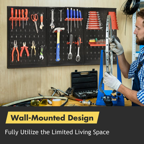 24" x 48" Metal Pegboard Garage Tool Board Holder