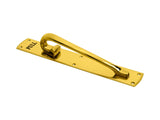 PULL HANDLE (ENGRAVED - LEFT HAND) - POLISHED BRASS - 457MM X 76MM - EACH
