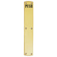 PUSH PLATE (ENGRAVED) - POLISHED BRASS - 457MM X 76MM - EACH