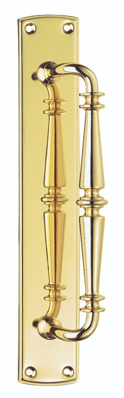 PULL HANDLE (ORNATE) - POLISHED BRASS - 382MM X 64MM - EACH