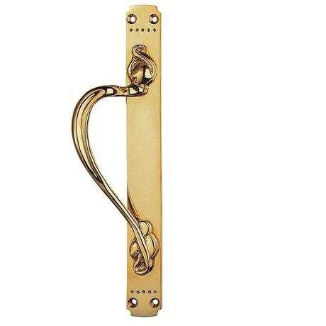 LAURIN - PULL HANDLE - (LEFT HAND) - POLISHED BRASS - 375MM X 45MM - EACH