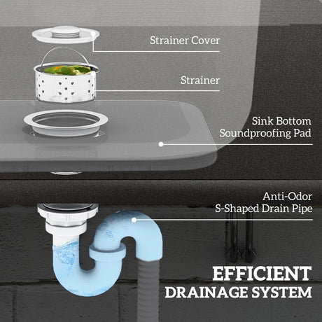 HOMCOM Outdoor Utility Sink, Free Standing Single Bowl Kitchen Sink with Cold and Hot Water Pipe and Storage Shelf for Laundry Garage, Silver Tone
