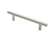 22MM DIA. T BAR PULL HANDLE - 225MM C/C - BOLT THROUGH FIXING_x005F
 - SATIN STAINLESS STEEL - EACH