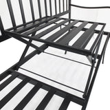 Outsunny Metal Bench W/Table,  150Lx53Wx95H cm