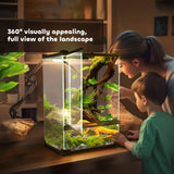 PawHut 12L Vivarium for Lizards, Frogs, Snakes, Turtles, Tortoises w/ Anti-Escape Design, Ventilation