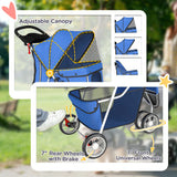 PawHut 3 Wheel Pet Stroller for Small and Miniature Dogs, Blue