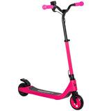 HOMCOM Electric Scooter, 120W Motor E-Scooter, Adjustable Height, Rear Brake for Ages 6+ Years - Pink