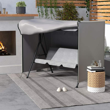 Outsunny 205 x 124cm Three-Seater Swing Chair Protective Cover Grey