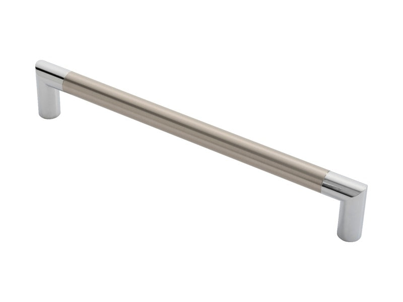 TREND PULL HANDLE - 300MM C/C - BOLT THROUGH FIXING - POLISHED CHROME/SATIN NICKEL - 305mm - EACH