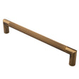 TREND LINES PULL HANDLE - 300MM C/C - BOLT THROUGH FIXING - ANTIQUE BRASS - EACH