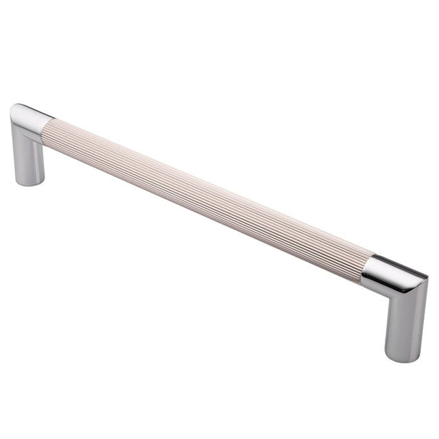 TREND LINES PULL HANDLE - 300MM C/C - BOLT THROUGH FIXING - POLISHED CHROME/SATIN NICKEL - EACH