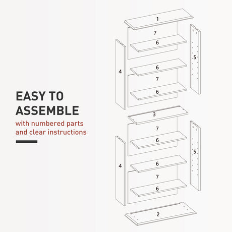 HOMCOM 360 CD Storage Unit - Grey