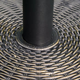 Outsunny 13kg Garden Parasol Base Holder, Cement Outdoor Market Umbrella Stand, Fits 35mm/38mm/48mm Poles, Black