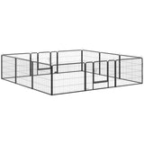 PawHut 12 Panels Heavy Duty Puppy Playpen, for Small Dogs, Indoor and Outdoor Use - Silver