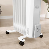 HOMCOM 1.5kW Seven Fin Oil-Filled Radiator - White