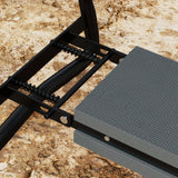 Outsunny Steel Frame Padded Garden Kneeler, with Tool Bag - Grey