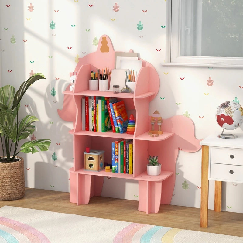 Kids Bookcase Toy Storage Organizer with Open Storage Shelves-Unicorn