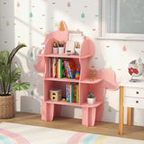 Kids Bookcase Toy Storage Organizer with Open Storage Shelves-Unicorn