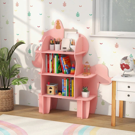Kids Bookcase Toy Storage Organizer with Open Storage Shelves-Unicorn