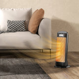 HOMCOM Ceramic Space Heater, 2000W Fan Electric Heater with 4 Modes, Adjustable Thermostat, 55 Oscillation, Tip-Over and Overheat Protection for Bedroom, Home Office, Black