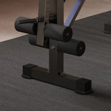 HOMCOM Adjustable Weight Bench with Leg Extension, Barbell Rack, Preacher Curl Pad, Butterfly, Multi-Function Home Gym Bench for Strength Training, Blue