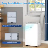 HOMCOM Portable Air Conditioner 12000 BTU, 4-in-1 Air Conditioning Unit, Dehumidifier, Cooling, Fan, Sleep Mode with 2 Speeds, Remote, LED Display, 24H Timer, Window Kit, Child Lock, 35m2, Cream
